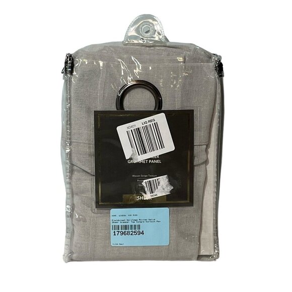 Fieldcrest Mirron Solid Sheer Grommet Top Single Panel Silver‎ Gray 50 x 84 - Picture 8 of 12